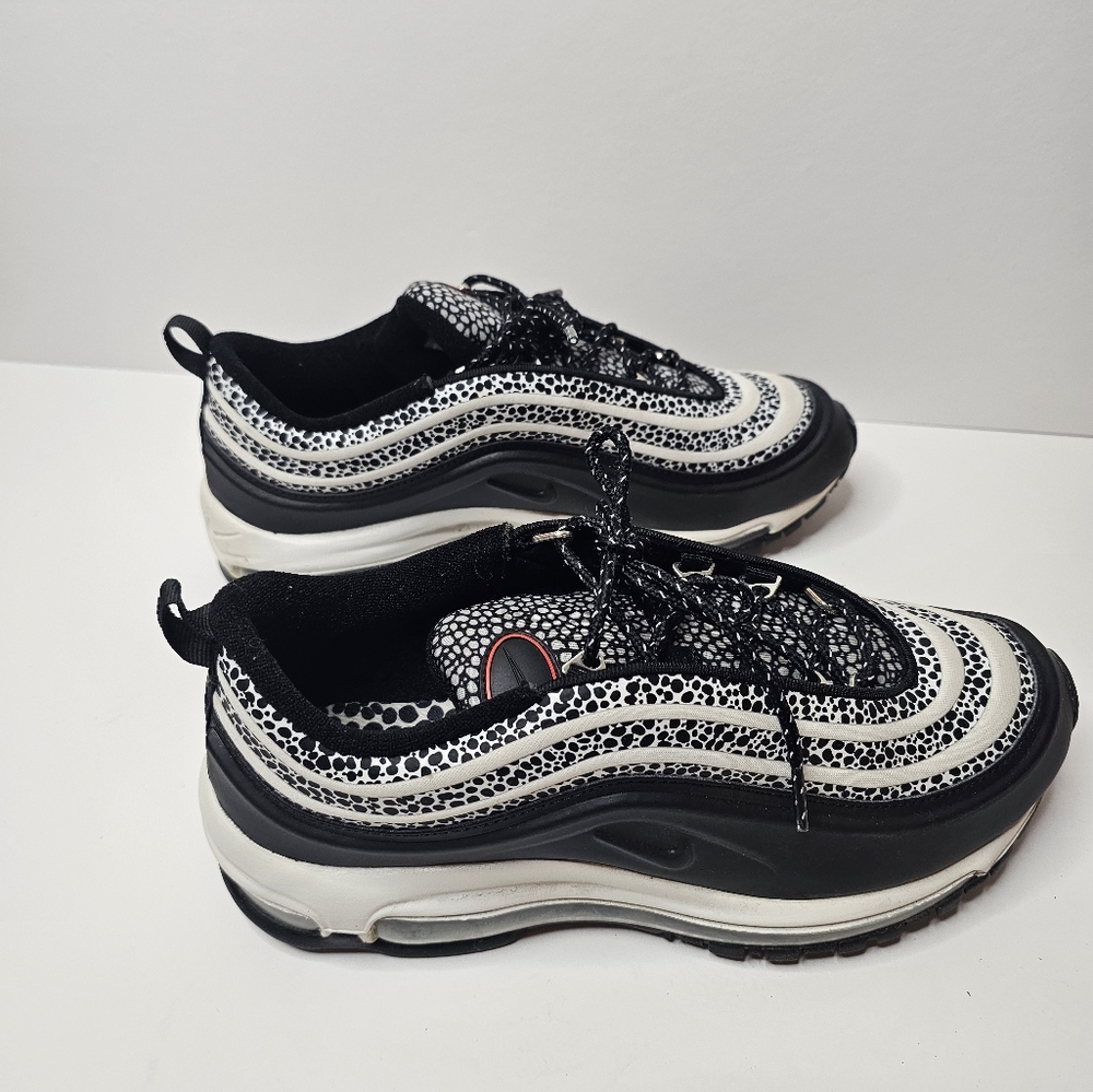 Nike Air Max 97 SE Phantom/Blk Chile Red Women Size 9 Mens 7.5 Made In Vietnam - Picture 6 of 16